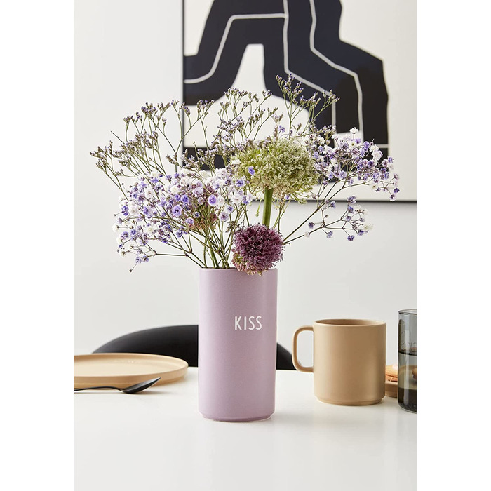 Улюблена Ваза Design Letters, любов-декоративна ваза з різними функціями в модних кольорах, аксесуари продаються окремо, можна мити в посудомийній машині, H 11 см x D 5,5 см. (.Лаванда)