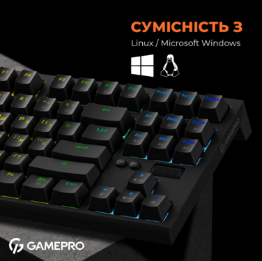 Дротова механічна клавіатура GamePro MK180B (Red) з Hot-Swap RGB Black