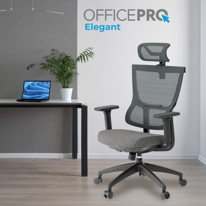 Крісло офісне OfficePro Elegant OC600-B-DG-DG