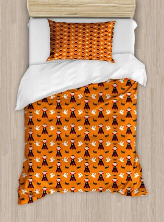 Підковдра Двоспальне ліжко, мультяшний вампірський персонаж, м'яка форма Найвища якість Підковдра з 2 предметів з 1 наволочкою, 170 x 220 см - 75 x 50 см, багатобарвний