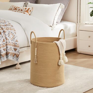 Кошик для білизни YOUDENOVA плетені, ручної роботи з бавовни (колір коричневий, 58L)