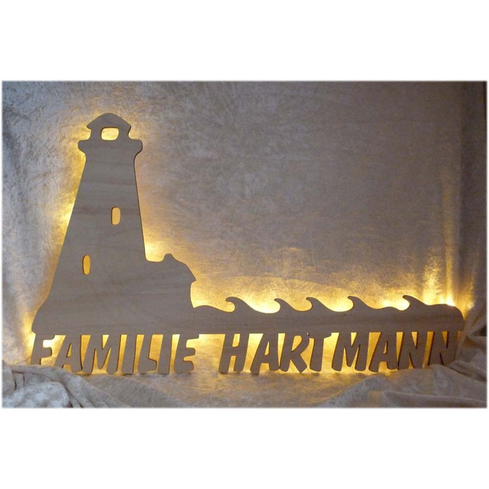 Нічник Північне море з бажаною назвою, подарунок для любителів Північного моря, в якості декоративної настінної лампи