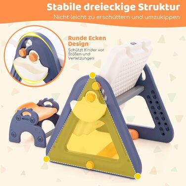 Дитячий стіл-трансформер DREAMADE 6-в-1 з місцем для сидіння, дошками для малювання/конструктора та ящиком для іграшок, 102 деталі, для дітей від 3 років (Модель 2)