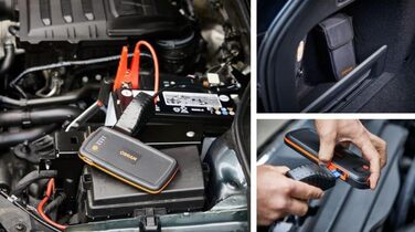 Osram BATTERYstart 400: Літієвий пусковий пристрій 2000A 12V з Powerbank для бензинових та дизельних двигунів (до 8л/4л), 16800mAh