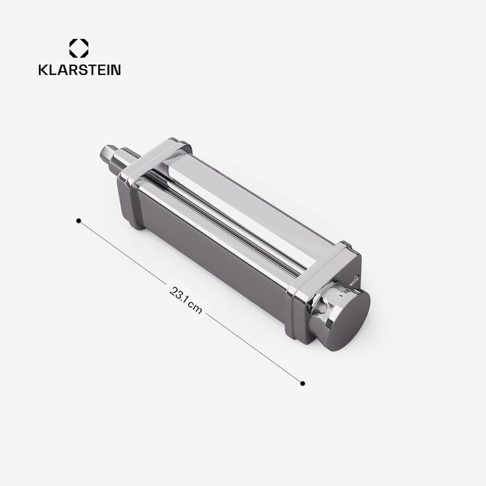 Кухонна машина Klarstein Chiara 1600W з чашею 5л з нержавіючої сталі, 12 швидкостей, LCD-дисплеєм, тиха робота (≤72 dB), набір для випічки, корпус з алюмінію, сірий колір
