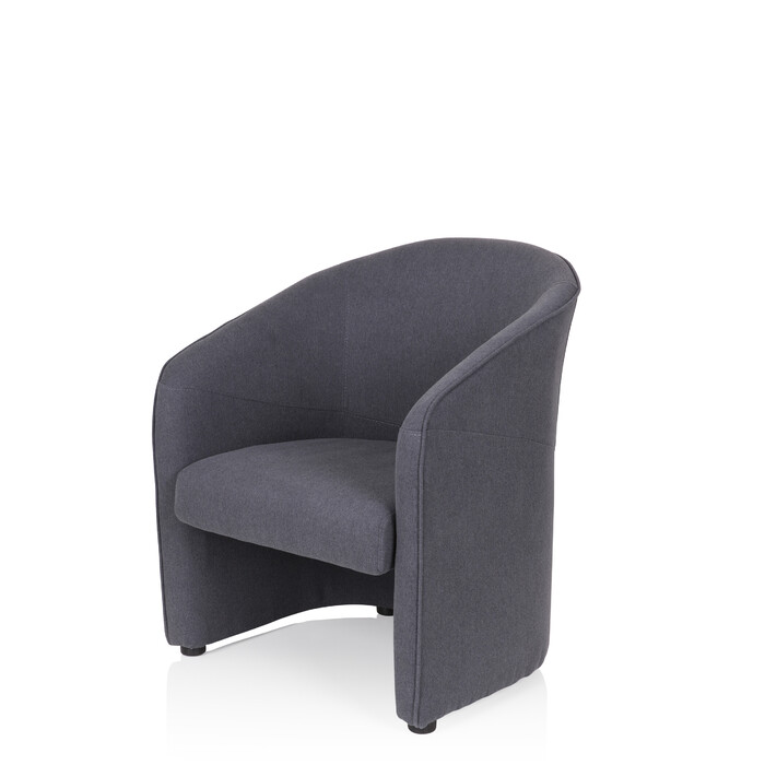 Крісло для відпочинку / Клубне крісло SAN JUAN, тканина, темно-сірий колір, hjh OFFICE