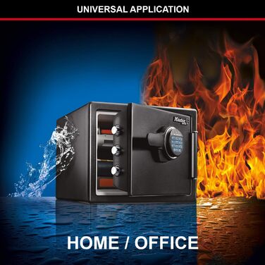 Master Lock Сейф вогнестійкий та водонепроникний з кодовим замком, потрійний захист - політ, вогонь та повінь, електронна комбінація, 33.6L, 45.3 x 41.5 x 49.1 см (22L)