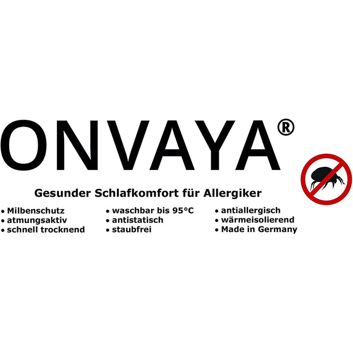 Засіб від алергії ONVAYA Evolon преміум-класу / захист від домашнього пилу / захист від кліщів / захист від кліщів / антибактеріальне / дихаюче / зроблено в Німеччині (дитячий набір)