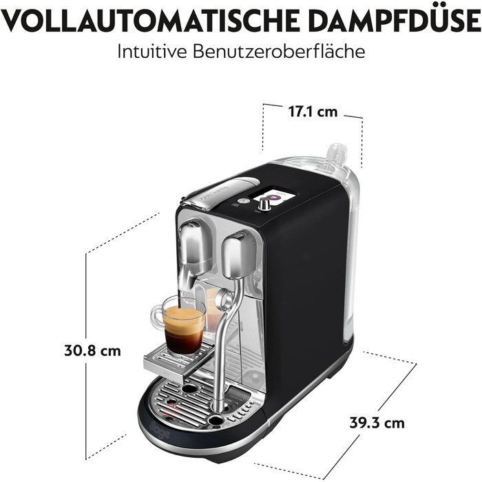 Кавомашина капсульна Nespresso Creatista Plus SNE800 від Sage, матова чорна
