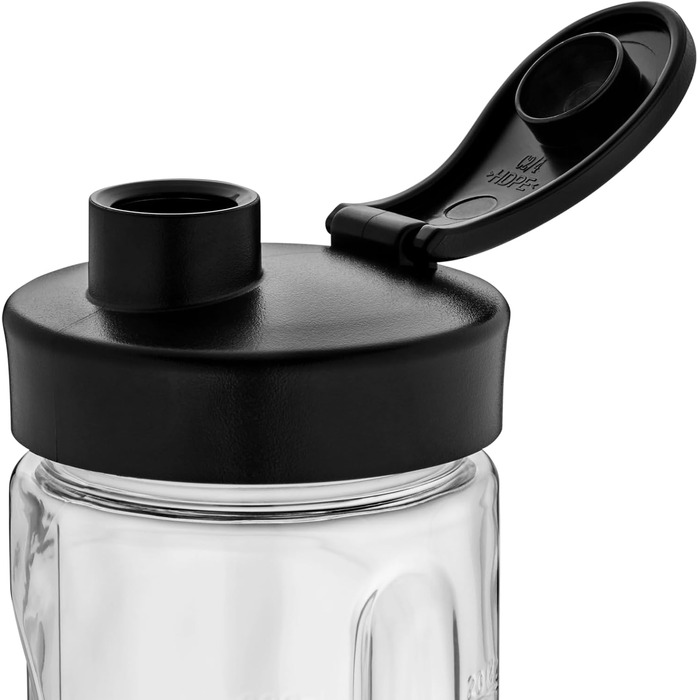 Електричний блендер WMF Kult X Mix & Go Mini - шейкер для смузі, 300 Вт, Tritan, 600 мл, срільно-чорний