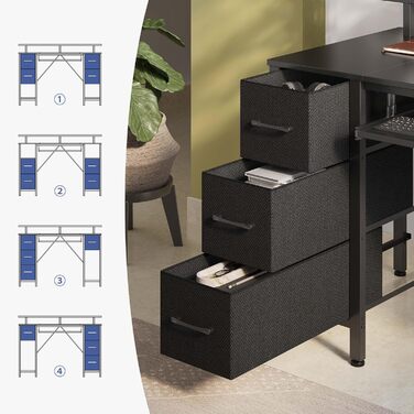 Ігровий стіл Seventable з LED, розетками та USB портами, чорний 120x47x88 см