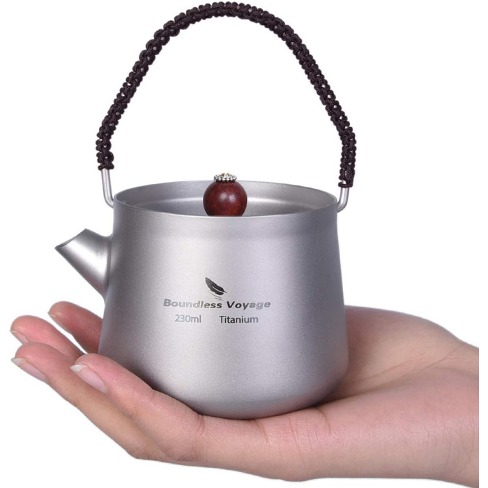 Безмежний туристичний пейзажний живопис Чайний сервіз Титановий чайник Титановий чайник Ультралегкий чайний набір кунг-фу Портативний домашній офіс для подорожей Контейнер для кави (Ti15101b)