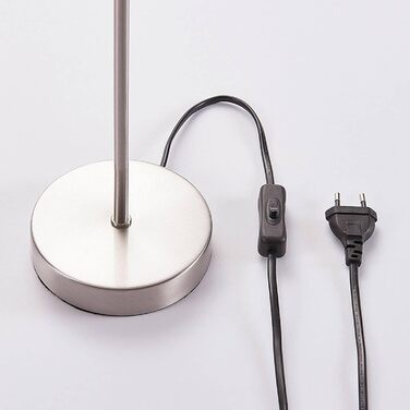 Настільна лампа Lindby з абажуром з тканини, біла. Ідеально для спальні, цоколь E27, 60W.