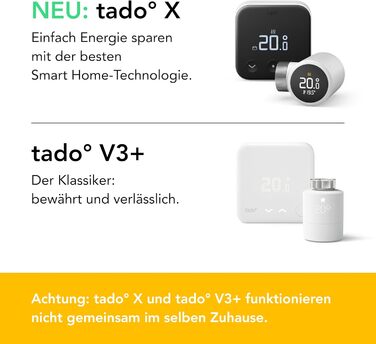 tado Smartes Heizkörperthermostat X – Набір з 3 шт., керування опаленням через додаток (Alexa, Siri, Google Assistant), енергозбереження, проста установка
