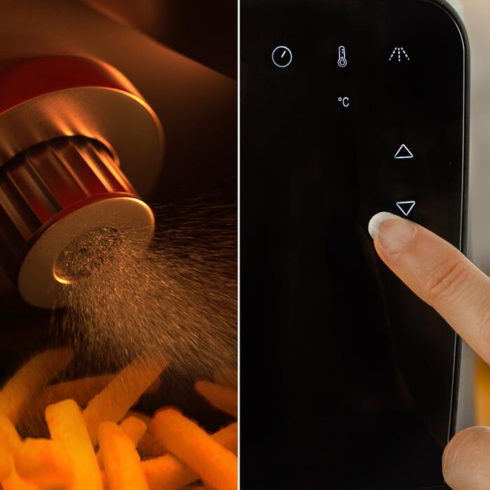 Фритюрниця Cecotec Cecofry Rain 5.5 л без олії з вбудованим спреєм, 7 режимів, 1550 Вт