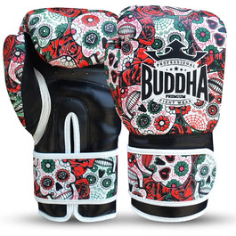Боксерські рукавички Buddha Fight Wear червоно-чорні