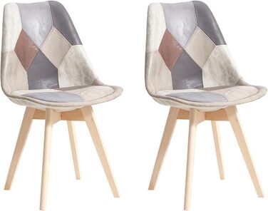 Стільці для їдальні GrandCA HOME: дерев'яні, з масиву бука, в стилі ретро, комплект на 2 шт.