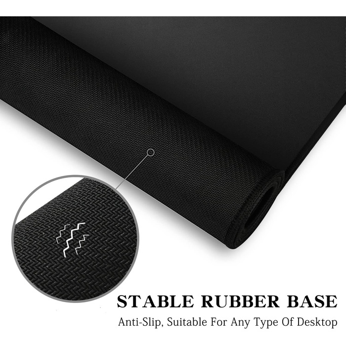 Килимок для миші ігровий RGB 900x400 мм XXL, вологостійкий, з підсвічуванням, чорний