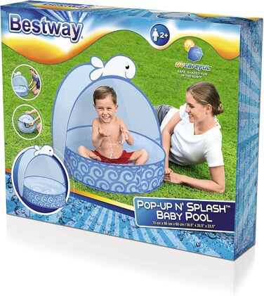 Дитячий басейн Bestway Pop-Up n Splash з навісом від сонця 78 x 68 x 60 см