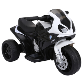 HOMCOM BMW S1000RR ліцензований електричний дитячий мотоцикл дитячий транспортний засіб з акумулятором, триколісний, сталевий, чорний, 66x37x44 см
