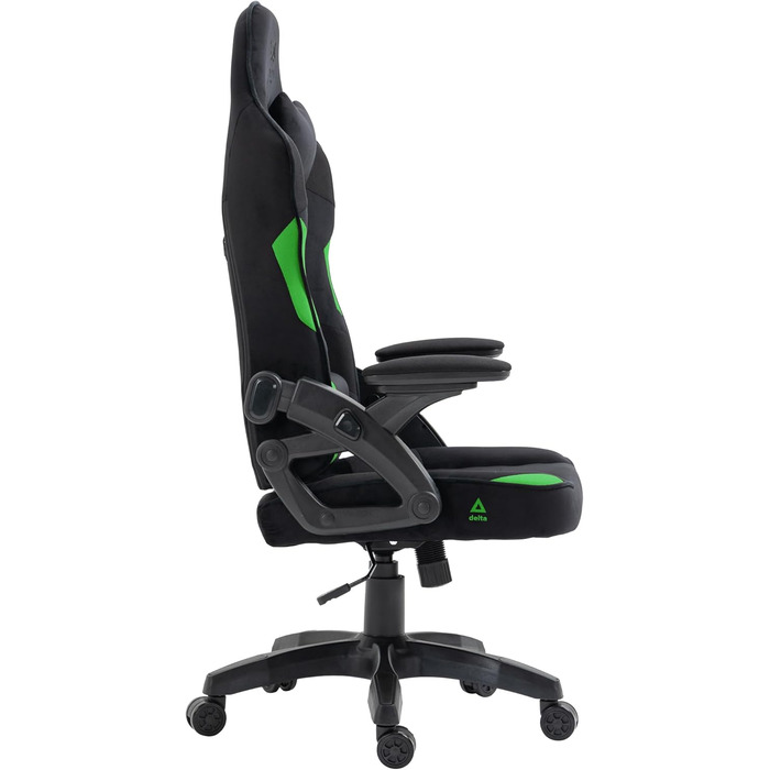 Крісло геймерське KRAKEN CHAIRS - ергономічне, тканинне, для комп'ютера, 130 кг, чорно-зелене