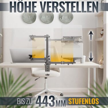 Кріплення для монітора RICOO TS2711: тримач для екрану 13-30 дюймів, VESA 75/100, для комп'ютерного столу