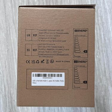 LED гірлянда для зовнішнього використання, вологостійка IP65 з 15+1 лампочками E27 2700K тепле біле світло для саду, тераси, вечірок. Довжина 30 метрів. [Енергоклас G]