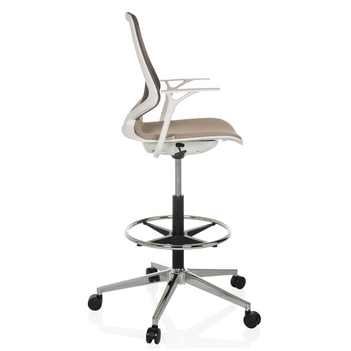 Офісне крісло / Барний стілець TOP WORK STYLE, тканина бежевого кольору, hjh OFFICE