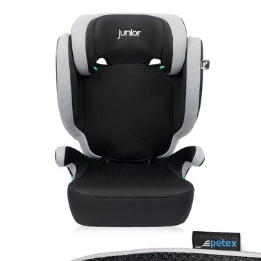 Автокрісло PETEX Auto-Kindersitz Basic Plus i-Size ISOFIX (100-150 см), сірий - безпечний дитячий автосидіння з регульованою висотою