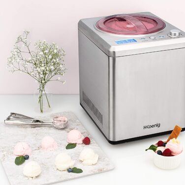 Електрична машина для приготування льоду H.Koenig HF340 - 2 літри, Frozen Joghurt та Sorbet