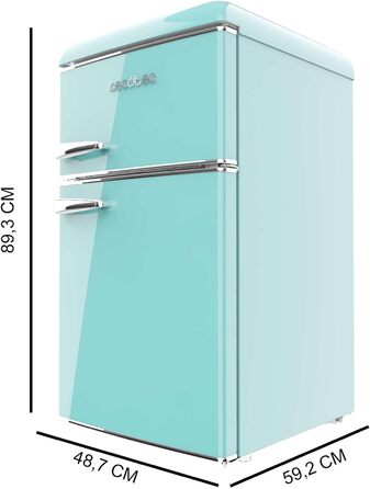 Холодильник Cecotec Bolero CoolMarket 2D Origin 86L: Ретро дизайн, 86 літрів, клас E, зелений колір