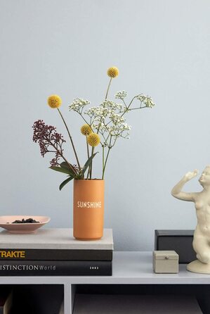 Улюблена Ваза Design Letters, любов-декоративна ваза з різними функціями в модних кольорах, аксесуари продаються окремо, можна мити в посудомийній машині, H 11 см x D 5,5 см. (гірчичного кольору)