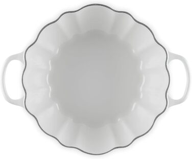 Кокотниця Le Creuset Figurale Kürbis, емальоване чавун, 4 л, білий колір з мідним ручками