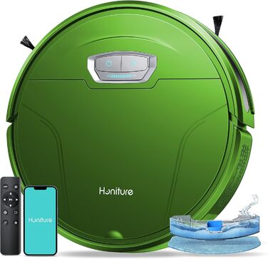 Робот-пилосос HONITURE G20 Pro з функцією миття, 4500Pa, керування через додаток, 180 хв роботи, для тварин, килимів та твердих підлог (зелений, L)