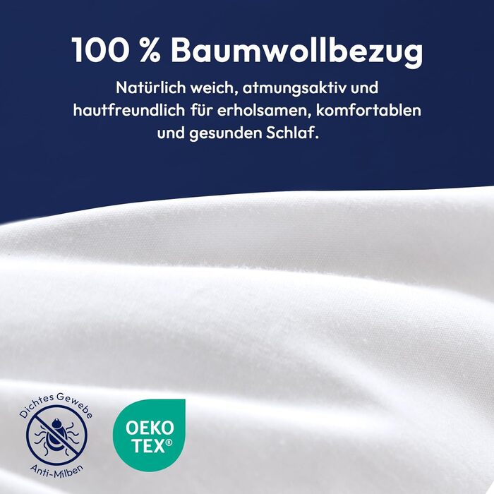 Преміум ковдра з гусячого пуху та пера 135x200 см, цілорічна, з біо-бавовни, сертифікація Öko-TEX 100, DOWN Pass, RDS, 135 x 200 см