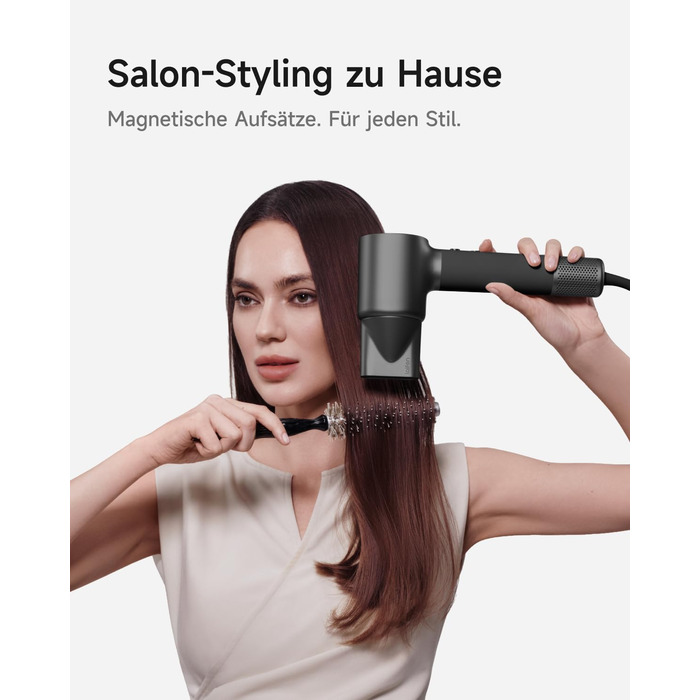 Фен для волосся Laifen Neo Special Starlight: безщітковий мотор 110 000 об/хв, іонізація 200 млн негативних іонів, інтелектуальний контроль температури, 2 магнітні насадки