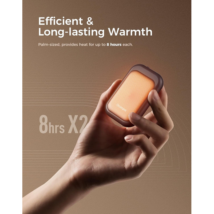 Електричні грілки для рук OCOOPA UT4 Young (Wiesenblumen), 5000mAh, 2 шт. - Компактні, Водонепроникні, Швидкий нагрів, USB