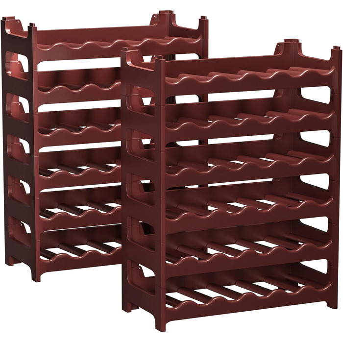 Стелаж для вина ARTECSIS на 72 пляшки, коричневий, з пластику, модульний, для ресторанів та барів