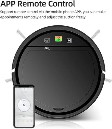 Робот-пилосос з функцією миття підлоги, 2300Pa, 3-в-1, бак 350мл, керування через APP, Alexa, для твердих підлог, шерсті тварин, килимів