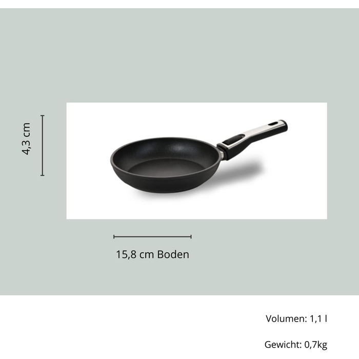 Плазмова сковорода Genius Cerafit 20 см-керамічна сковорода, придатна для використання в духовці, з антипригарним покриттям, стійким до подряпин / високоякісна індукційна сковорода
