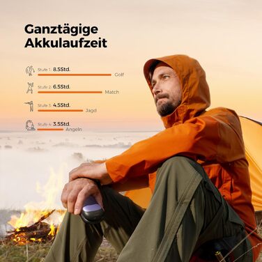 Електричні грілки для рук OCOOPA 2 шт. 10000mAh, Powerbank USB, багаторазові, 4 режими нагріву, до 58°C, подарунок для чоловіків, для гольфу, полювання та кемпінгу, UT3 PRO (Чорний_ фіолетовий)