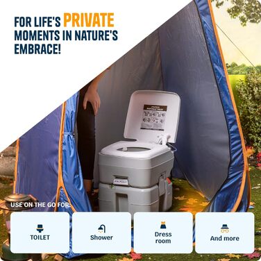 Намет Alpcour Pop-Up - захисний намет для туалету, душу та роздягальні. Просторий, водонепроникний, для кемпінгу та відпочинку на природі. Стабільний, легко складається.