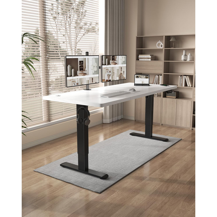 Регульований стіл Flamaker: електричний, з пам'яттю, для офісу, 180x80 см, коричневий