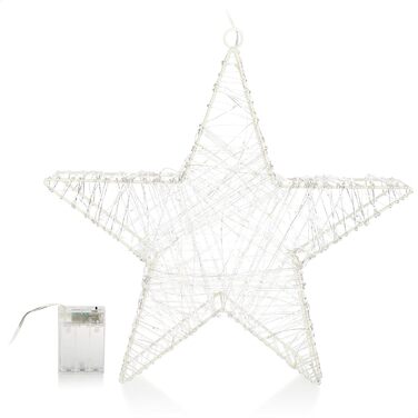 Різдвяна зірка com-four з функцією таймера-Світлодіодна зірка в якості декоративного освітлення на Різдво - Різдвяна прикраса на батарейках (світлодіод XL, - Світлодіодна зірка)
