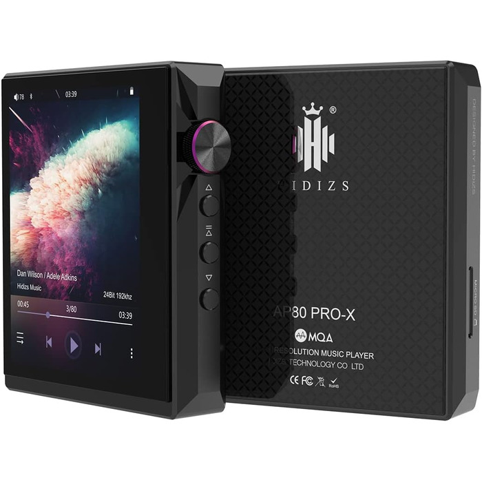 Портативний Hi-Res музичний плеєр AP80 PRO-X з Bluetooth, MQA, двома ESS9219C DAC, підтримкою MQA 8X, LDAC, apt-X, AAC, USB DAC, DSD256, HiBy Link, симетричний вихід
