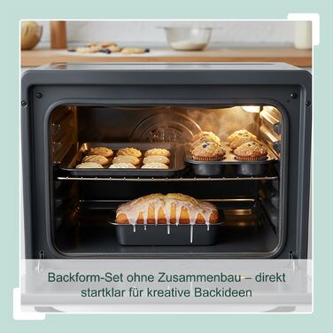 Набір форм для випічки Relaxdays, 3 шт., з вуглецевої сталі