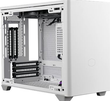 Корпус Cooler Master NR200P V2 Mini-ITX білий, скляна сторона, вертикальний графічний процесор, PCIe 4.0, без інструментів, USB-C