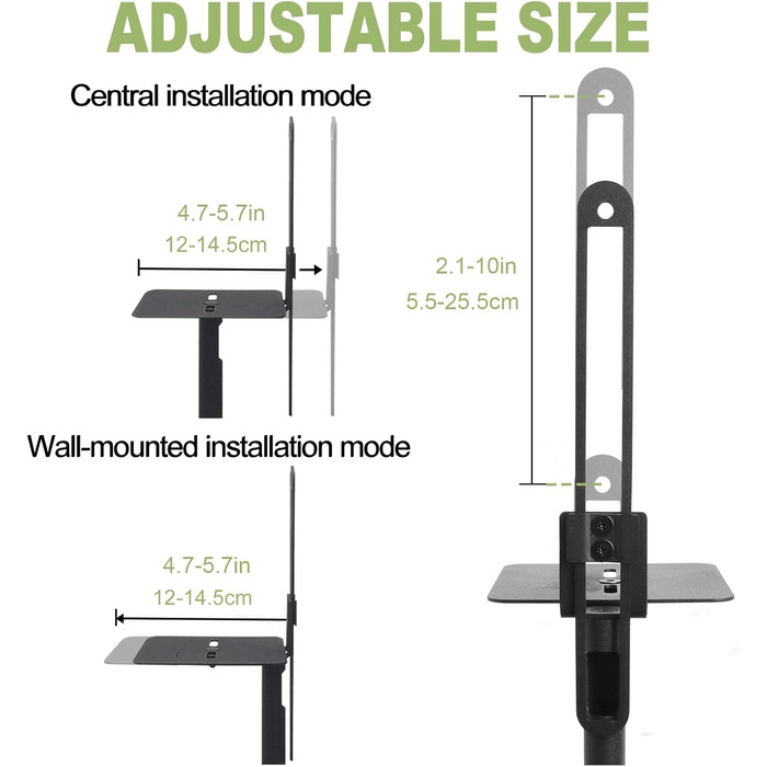 Підставка для колонок, 2 шт., сумісна з Samsung, Sony, регулюється по висоті від 73,7 до 139,7 см, для колонок до 5 кг, універсальна підставка Gekufa