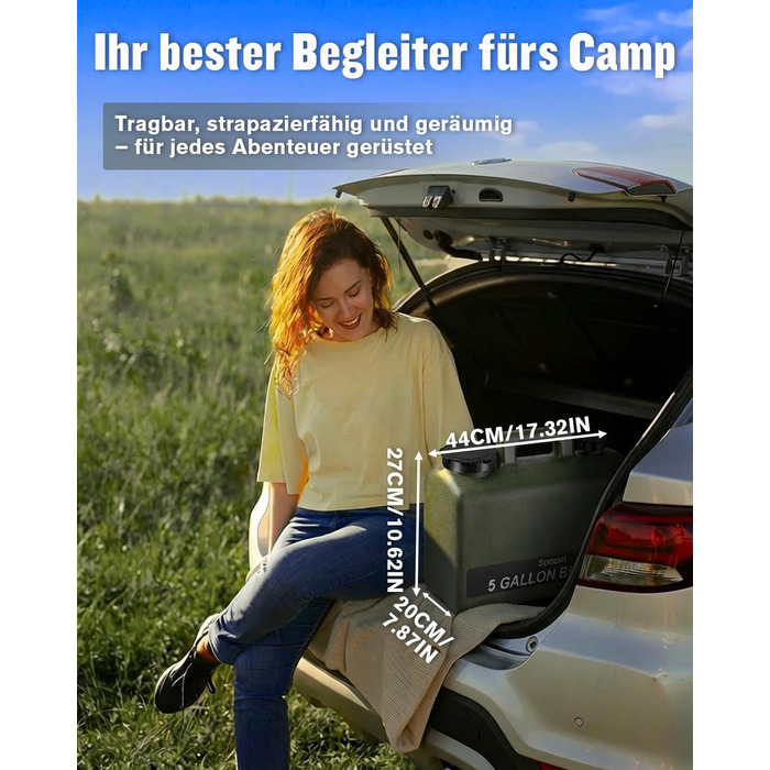 Портативна душова кабіна для кемпінгу з акумулятором 10000mAh та 20л баком, комплект для відпочинку на природі, саду, автомийки та тварин