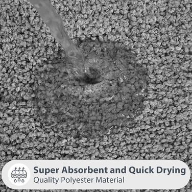 Килимок для ванної кімнати: неслизький, миючий, 50 x 76 см (сірий)